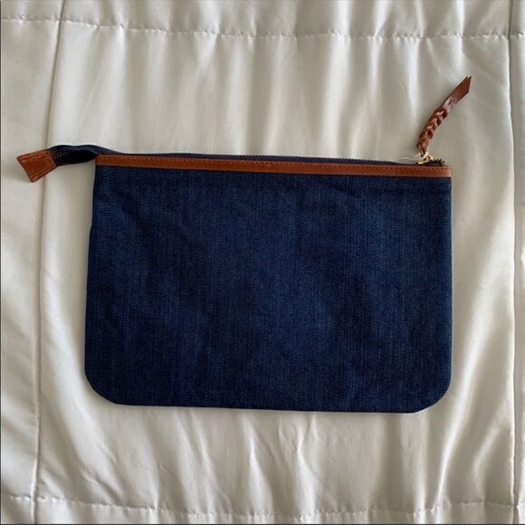 Noonday Collection Shine Denim Pouch - New - Picture 4 of 4